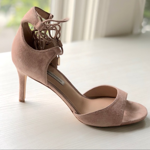 ✨HP!✨ New DVF Pink Suede Strappy Heels 📸 Sample - Picture 3 of 8